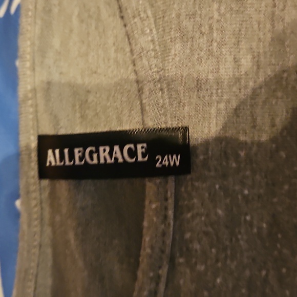 Gray Sweatshirt with Festive Patterned Sleeves - Picture 2 of 4